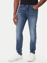 HUGO Jeansy Zane 50541551 Granatowy Extra Slim Fit. Niebieskie jeansy męskie Hugo, bez wzorów, z bawełny. Za 469.99 zł.