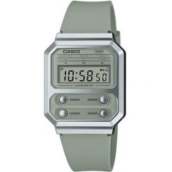 Zegarek Męski Casio A100WEF-3AEF. Zielone zegarki męskie Casio. W wyprzedaży za 191.35 zł.