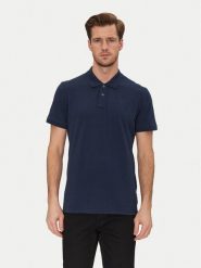 Blend Polo 20717857 Granatowy Regular Fit. Niebieskie koszulki polo męskie Blend, m, bez wzorów, z bawełny, bez kołnierzyka, bez ramiączek. Za 49.99 zł.