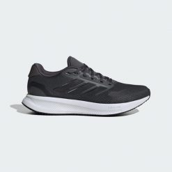 Buty Runfalcon 5 Running. Białe buty do biegania męskie ADIDAS, bez wzorów, bez zapięcia, do biegania. W wyprzedaży za 207.20 zł.