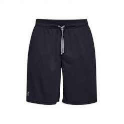 Spodnie sportowe męskie Under Armour Tech Mesh Short. Czarne szorty sportowe męskie Under Armour, bez wzorów, z meshu, sportowe. Za 126.15 zł.