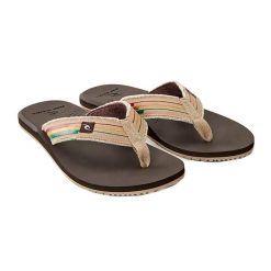Japonki plażowe męskie Rip Curl Reactor Open Toe 1153. Brązowe klapki i japonki męskie Rip Curl, bez wzorów. Za 69.99 zł.