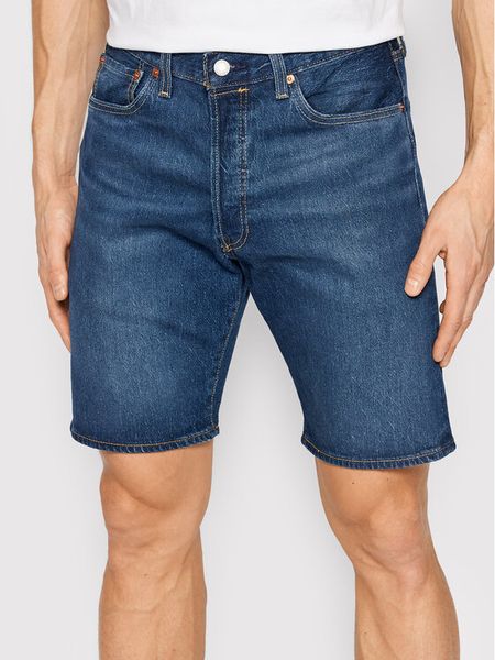 Levi's® Szorty jeansowe 501® Hemmed 36512-0152 Granatowy Regular Fit. Niebieskie szorty męskie bez wzorów, z bawełny. Za 199.99 zł.