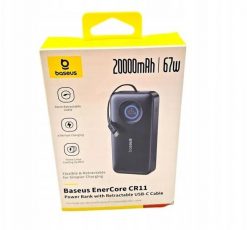 Powerbank Baseus LiPo PowerBank 20000mAh 67W z kablem do ładowania EnerCore CR11 BASEUS E0027H00 (6932172691929). Powerbanki Baseus. Za 227.96 zł.