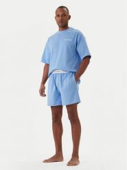 Calvin Klein Underwear Piżama LV00NM2949 Błękitny Relaxed Fit. Niebieskie piżamy męskie Calvin Klein Underwear, m, bez wzorów, z bawełny, bez kołnierzyka, bez ramiączek. Za 299.99 zł.
