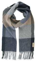 Wełniany Szalik Męski z Jedwabiem - V. Fraas - Duża Krata, Stonowane Kolory. Szaliki męskie V. Fraas, na zimę, bez wzorów, z materiału, eleganckie. Za 169.00 zł.