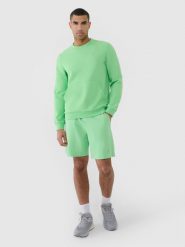 4F Spodenki dresowe męskie - zielone 3XL. Zielone szorty męskie 4f, bez wzorów, z bawełny, sportowe. W wyprzedaży za 79.99 zł.
