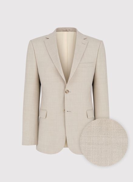 PAKO LORENTE - Beżowa marynarka garniturowa. Brązowe marynarki męskie Pako Lorente, m, bez wzorów, z elastanu. Za 649.99 zł.