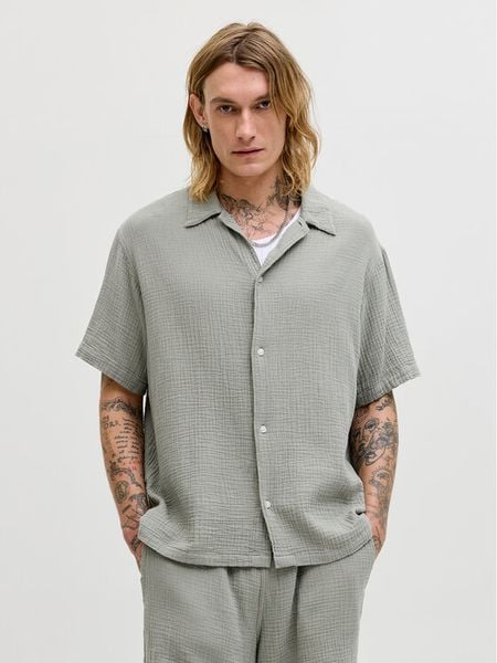 Jack & Jones Koszula Nantucket 12291812 Zielony Regular Fit. Zielone koszule męskie Jack & Jones, m, bez wzorów, z bawełny, bez kołnierzyka, bez ramiączek. Za 149.99 zł.