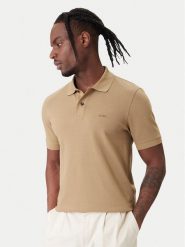 BOSS Polo Pallas 50553564 Khaki Regular Fit. Brązowe koszulki polo męskie Boss, m, bez wzorów, z bawełny, bez kołnierzyka, bez ramiączek. Za 499.99 zł.