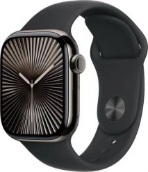 Smartwatch Apple Watch 10 GPS + Cellular 46mm Slate Titanium S/M Czarny (MWYD3ET-A). Czarne zegarki smartwatch Apple. Za 3,812.25 zł.