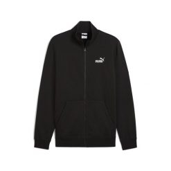 Męska kurtka dresowa Essentials z logo No. 1 PUMA Black. Czarne kurtki treningowe męskie Puma, m, bez wzorów, z dresówki, bez kaptura, do biegania. Za 229.00 zł.