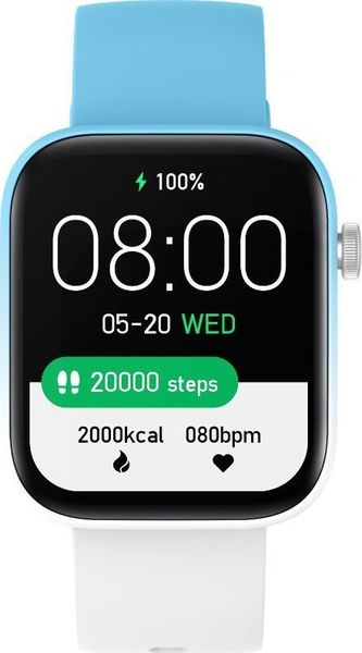 Smartwatch Rubicon RNCE97 Biało-niebieski (sr042d). Białe zegarki smartwatch Rubicon. Za 159.00 zł.