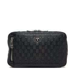 Saszetka nerka Guess. Czarne saszetki męskie Guess, z aplikacjami, małe. Za 239.99 zł.