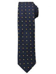Granatowy Elegancki Krawat -Angelo di Monti- 6 cm, Męski, w Złote Figury Geometryczne. Niebieskie krawaty i muchy męskie Angelo di Monti, bez wzorów, eleganckie. Za 45.00 zł.