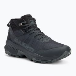 Buty turystyczne męskie Mammut Sertig II Mid GTX. Czarne buty zimowe męskie Mammut, bez wzorów, sportowe, bez obcasa, bez zapięcia. Za 729.99 zł.