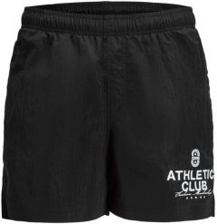 Jack&Jones szorty kąpielowe JPSTMAUI CRINKLE NYLON SWIM STYD SS25 12285513 BLACK/BRIGHT WHI L. Czarne kąpielówki męskie Jack & Jones, l, bez wzorów, z nylonu. Za 89.99 zł.