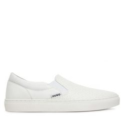 Tenisówki HUGO. Białe trampki męskie Hugo, bez wzorów, bez zapięcia. Za 349.99 zł.