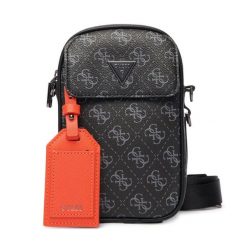 Saszetka Guess. Czarne saszetki męskie Guess, z aplikacjami, małe. Za 289.99 zł.