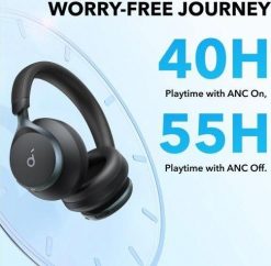 Słuchawki Anker Soundcore Space One czarne (A3035G11). Czarne słuchawki bluetooth Anker. Za 407.99 zł.