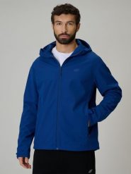 4F Kurtka softshell membrana 5000 męska - granatowa 3XL. Niebieskie kurtki męskie 4f, m, bez wzorów, z materiału, bez ramiączek, bez kaptura. Za 299.99 zł.