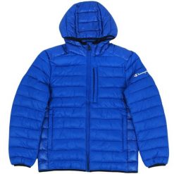 Kurtka męska Champion Hooded. Niebieskie kurtki męskie CHAMPION, m, bez wzorów, z puchu, bez ramiączek, z kapturem. Za 584.86 zł.