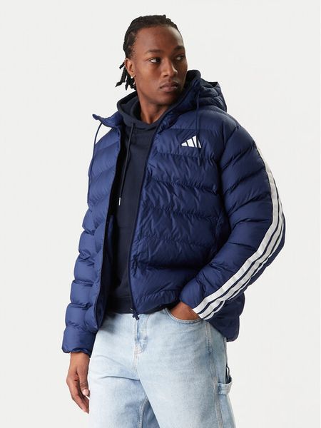 Adidas Kurtka zimowa Essentials Climawarm 3-Stripes JX7771 Granatowy Regular Fit. Niebieskie kurtki męskie ADIDAS, na zimę, m, bez wzorów, z syntetyku, bez ramiączek, bez kaptura. Za 569.99 zł.