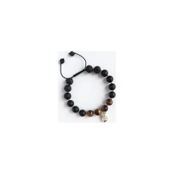 Męska bransoletka z tygrysim okiem i czarnymi onyksami BlackGod's Heart. Biżuteria dla mężczyzn marki Iluzja jewellery. Za 129.00 zł.