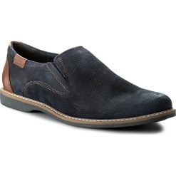 Półbuty LASOCKI FOR MEN MI08-C309-310-14. Niebieskie eleganckie półbuty męskie Lasocki For Men, z nubiku, bez obcasa, bez zapięcia. Za 179.99 zł.