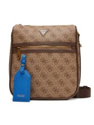 Guess Saszetka HMMILO P5417 Brązowy. Brązowe saszetki męskie Guess, z aplikacjami, ze skóry. Za 249.99 zł.