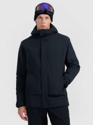 4F Kurtka narciarska membrana 8000 męska - czarna XXL. Czarne kurtki narciarskie i snowboardowe męskie 4f, na zimę, m, bez wzorów, z materiału, bez kaptura, narciarskie. Za 599.99 zł.
