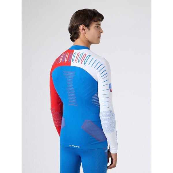 Natyon 3.0 UYN x Bode Miller Thermal Jersey. Niebieskie bielizna termoaktywna męska UYN, l, bez wzorów, z jersey, bez ramiączek, narciarskie. Za 559.99 zł.