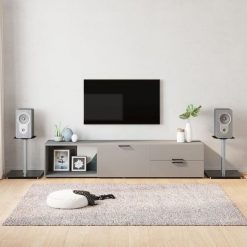 VidaXL vidaXL Stojaki pod głośniki, 2 szt., czarno-srebrne, szkło hartowane. Zestawy głośników vidaXL. Za 159.99 zł.