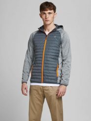 Jack&Jones kurtka pikowana JJEMULTI QUILTED JACKET 12182242 GREY MELANGE/SET-IN SLE M. Szare kurtki męskie Jack & Jones, m, bez wzorów, bez ramiączek, bez kaptura. Za 279.99 zł.