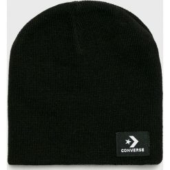 Converse - Czapka. Czarne czapki męskie Converse, na zimę, z dzianiny. W wyprzedaży za 69.90 zł.