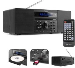 Radioodtwarzacz PRATO ALL-IN-ONE USB CD / DAB+ czarny Audizio one size. Czarne radia Audizio. Za 599.00 zł.