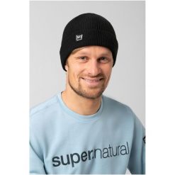Czapka SUPER.NATURAL Merino Basic Beanie. Czarne czapki męskie super.natural, bez wzorów, sportowe. Za 148.26 zł.