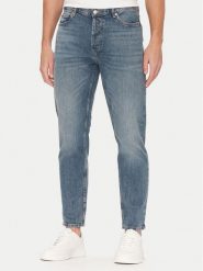 HUGO Jeansy 50537705 Niebieski Tapered Fit. Niebieskie jeansy męskie Hugo, bez wzorów, z jeansu. Za 269.99 zł.