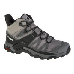 Buty trekkingowe męskie Salomon X Ultra 4 Mid Gtx. Szare buty zimowe męskie Salomon, bez wzorów, z materiału, sportowe, za kostkę, bez obcasa, bez zapięcia. Za 791.00 zł.