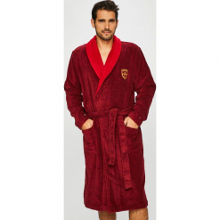 Tommy Hilfiger - Szlafrok. Brązowe szlafroki męskie Tommy Hilfiger, z bawełny. Za 599.90 zł.