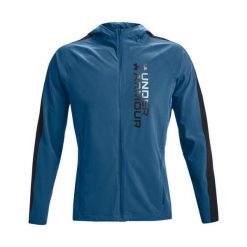 Kurtka do biegania męska Under Armour OutRun The Storm Jacket. Niebieskie kurtki treningowe męskie Under Armour, m, bez wzorów, bez kaptura, do biegania. Za 389.00 zł.