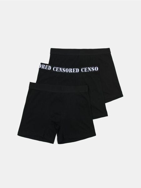 Bawełniane bokserki Long 3 pack - czarny. Czarne bokserki męskie Sinsay, l, bez wzorów, z bawełny. Za 39.99 zł.