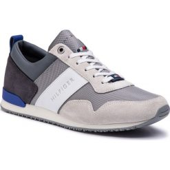 Sneakersy TOMMY HILFIGER - Iconic Material Mix Runner FM0FM02042 Ice/Light Grey/Mazarine Blue 904. Buty sportowe na co dzień męskie marki Tommy Hilfiger. Za 399.00 zł.