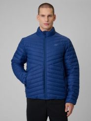 4F Kurtka z wypełnieniem syntetycznym męska - granatowa S. Niebieskie kurtki męskie 4f, m, bez wzorów, z materiału, klasyczne, bez ramiączek, bez kaptura. Za 249.99 zł.