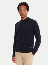 Barbour Sweter Patch Crew MKN0584NY91 Granatowy Regular Fit. Niebieskie kardigany męskie Barbour, m, bez wzorów, z wełny, bez ramiączek. Za 539.99 zł.