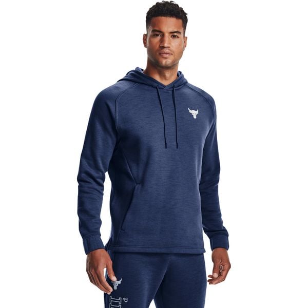 Bluza z kapturem męskie Under Armour Ua Pjt Rock. Niebieskie bluzy nierozpinane męskie Under Armour, m, bez wzorów, z bawełny, z kapturem. Za 390.00 zł.
