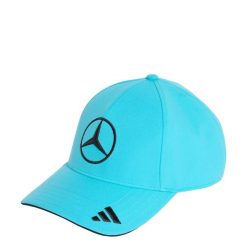 Czapka Mercedes-Amg Petronas Formula 1 Team George Russell. Niebieskie czapki męskie ADIDAS, bez wzorów, z materiału, sportowe. Za 239.00 zł.