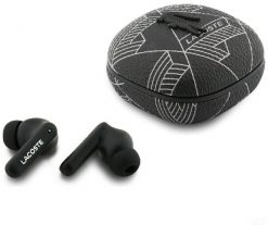 Słuchawki TWS Lacoste Monogram The Blend Bluetooth ENC ANC czarny. Czarne słuchawki bluetooth Lacoste. Za 198.68 zł.