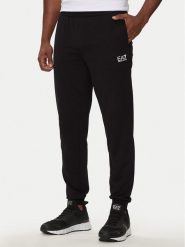 EA7 Emporio Armani Spodnie dresowe 8NPP66 PJVRZ 1200 Czarny Regular Fit. Czarne spodnie dresowe męskie EA7 Emporio Armani, bez wzorów, z bawełny. Za 269.99 zł.
