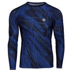 Koszulka sportowa męska Rashguard do MMA EXTREME HOBBY SHADOW. Niebieskie bielizna termoaktywna męska EXTREME HOBBY, m, bez wzorów, z bawełny, bez ramiączek, do biegania. Za 209.00 zł.